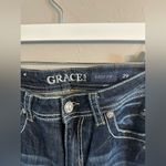 GRACE IN LA  Women's Blue Embellished Jeans Easy Fit Size 29 Photo 4