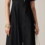 J.Crew  Zip-Up Shirt-Dress In Cotton Poplin Pockets Midi Black 8 Photo 0