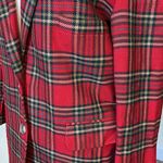 Ellen Tracy Vintage  Blazer Suit Jacket Holiday Plaid Wool Cashmere 4 6 Photo 5