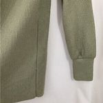 Lovers + Friends  Hailey Henley Sweatshirt Dress Walffle Knit Sage Green Photo 4