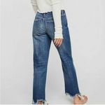 We The Free Free People Maggie Ripped Ankle Straight Leg Jeans In Sequoia Blue, Sz 32 Photo 1