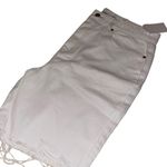 Just Fab Women’s White Denim Shorts Bermuda Length Size 32 NWT High Rise Photo 4