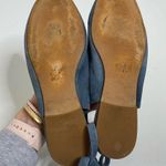 Madewell April Ankle Wrap Blue Suede Ballet Flats Photo 9
