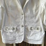 Live a Little  white jacket with silver buttons Photo 1