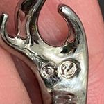 Swavorski Vintage SWAROVSKI “Domination” Ruthenium Plated Blue Teal Crystal Clip Earrings Photo 13