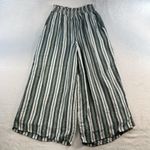 American Eagle XS Pants Wide Leg Crop High Waisted Striped Culotte Resort Beachy Photo 2