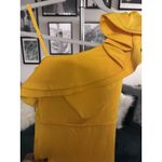Mac Duggal One Shoulder Ruffle Mini Dress Lemon Size 0 NWT MSRP $298 Photo 5