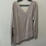 Stella & Dot  (NWT) Oatmeal Asymmetrical, Off Shoulder Long Sleeve Top, Size XL Photo 5