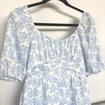 Altar'd State Altar’d State Brianna Blue Babydoll Milkmaid Prairie Tiered Mini Dress Medium Photo 2