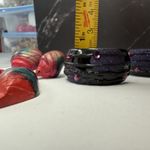 Large Dangle Drop & Hoop Statement Pierced Earrings Lot Of 4 Some Handmade Photo 9