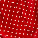 Oscar de la Renta  Expressions Red Polka Dot Red Short Sleeve Blouse Size 22 Photo 2
