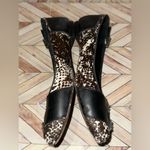 Rachel Zoe  Size 7.5 Animal Print Calf Hair LINDSEY Skimmer Ballet Flats Leather Photo 3