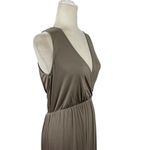 Lulus NWT  Surplice Sleeveless Maxi Dress with Side Slit Cutout Back Size Small Photo 4