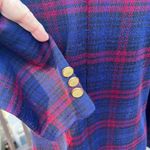 VTG Cape Cod Match Mates sz 2/4 Plaid Blazer Blue Red Gold Buttons Preppy Photo 5