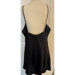 VTG Satin Nightgown & Robe Set Sz LG Black/Red Floral Sexy Nightie Feminine EUC Photo 2