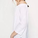 ZARA Women's White Off Cold Shoulder Half Sleeve Ruffle Shirt Blouse Top Size XS Photo 1