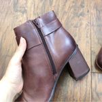 Kork-Ease Korks • Decola Bootie brown block heel ankle boot moto leather cap toe Photo 8