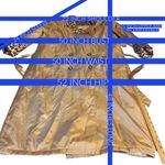 VINTAGE 1980'S ATLANTIC BEACH TAN W/ANIMAL PRINT SILK TRENCH JACKET (1X) Photo 13