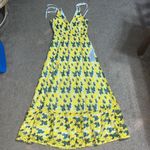 Dress the Population Sunny Floral Embroidery Tiered Dress Canary Yellow Small Photo 4