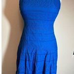 Ivanka Trump Women's Blue Lace Sleeveless Knee Length Dress Size M Photo 0