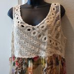 V Cristina Crochet Maxi Dress Size XL Animal Print Sleeveless Photo 1