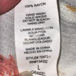 AMBIANCE gauzy floral adjustable spaghetti strap high low flowy tank top size L White Size L Photo 4