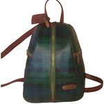 Ralph Lauren  Black Watch Medium Backpack With Adjustable Leather Straps Vintage Photo 0