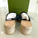 Gucci Multicolor GG Supreme Espadrille Sandals Photo 4