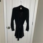 Haute Hippie  black silk long sleeves belted mini dress‎ size small Photo 1