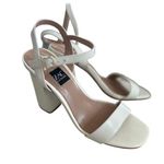 Zac Posen  Chunky Heel Logo White Sandal Photo 0