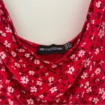 Pretty Little Thing red  off the shoulder puff sleeve dress Photo 1