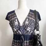 En Focus Floral‎ Babydoll Dress, Cottagecore Romantic Vintage Brunch Sz 10 Blue Photo 1