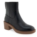 Aerosoles  Women’s Garie Black Pebbled Leather Booties- Size 9.5 Photo 0