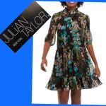 Julian Taylor  Mock Neck Floral A -Line Dress NWT Size 8 Photo 1