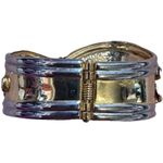 EUC VTG Tiger Clamper Bracelet Massive 1980s Bracelet Clamper Bangle Bracelet Gold Photo 3