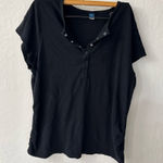 Old Navy  Maternity Ribbed Side Cinch Henley T Shirt XXL Photo 0