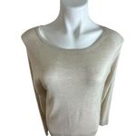 ZARA  Knit Beige Cream Metallic Lightweight Sweater Photo 0