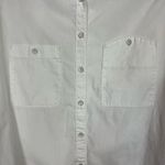 Rag and Bone Classic Cotton Button Up Shirt Size Medium White Preppy Neutral Photo 2