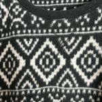 Cuddl Duds Black White Long Sleeve Super Soft Sweater Top Photo 3