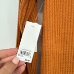BP Nordstrom . Top Womens Medium Rust Umber Waffle Knit‎ Off the Shoulder Stretch Photo 4