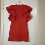 Love Bonito coral red ruffle sleeve holiday mini shift dress size US 2 Photo 6