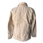 LANDS END Khaki Tan Chore Coat Button Down Toggle Style Buttons, Sz 12 Photo 1