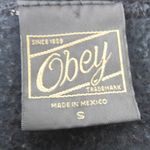 Obey Black Floral Letter Crewneck Pullover Sweatshirt Floral Small Photo 3