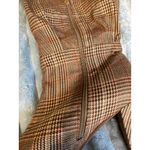 Brown Plaid Over The Knee Boots Women's Size 10 Stiletto Heel Lace Up Detail Photo 2