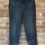 Madewell NWOT Perfect Vintage Jeans Metallic Tuxedo Glitter Stripe Photo 3