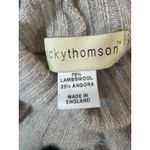 NICKY Thomson Beige Ruffled Turtle neck Cardigan / Poncho LAMBSWOOL Photo 5