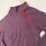 prAna Mattea Funnel Neck Chevron Wool Blend Sweater Women’s Medium Plum Purple Photo 3