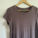 Fleur Bleue Striped T Shirt Maxi Dress Brown Size M Photo 4