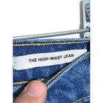 American Apparel Denim The High Waisted Jean Cotton Raw Hem Dark Wash Womens 24 Photo 4