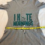 Sesame Street  Oscar the Grouch Romper Pajamas Women’s Juniors Small Thermal Gray Photo 6